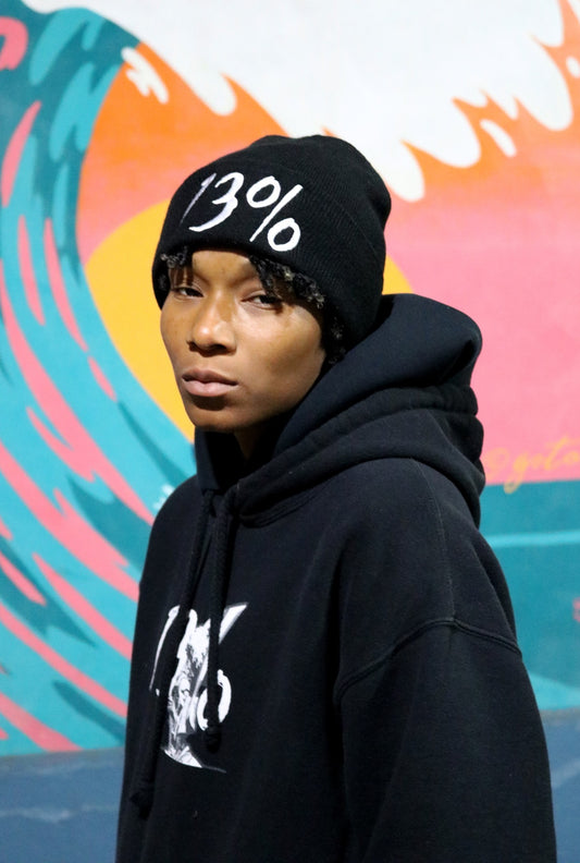 Classic Black 13% Beanie